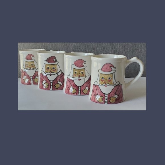 🎅RARE N. S. Gustin Vintage Santa Claus Cups -  4 - Picture 6 of 12